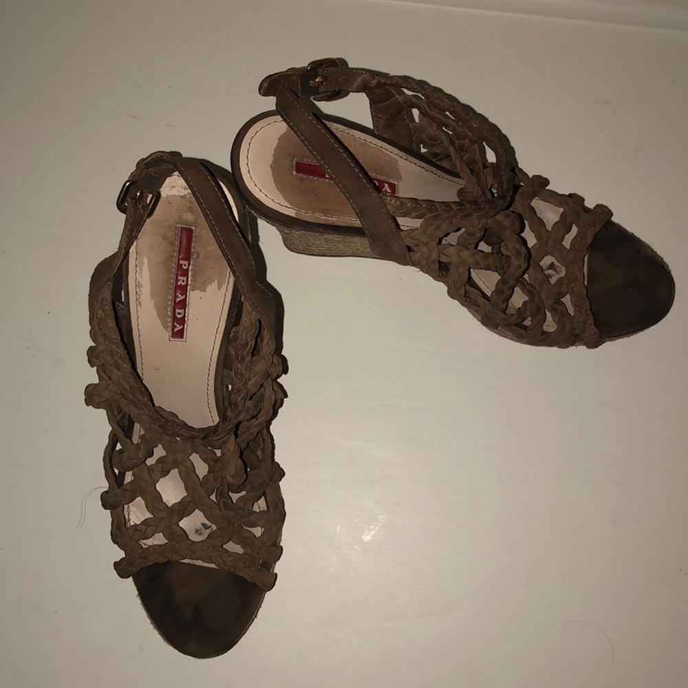 Prada wedge heels